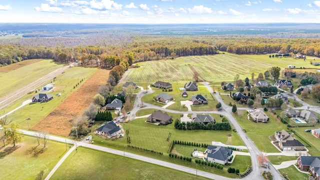 drone / aerial view with a rural view