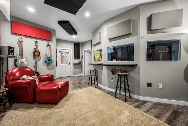 living room featuring hardwood / wood-style floors