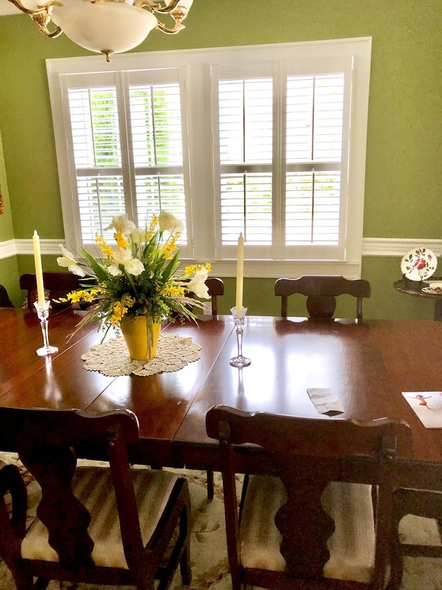 view of dining area