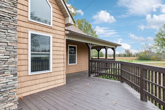 view of wooden terrace