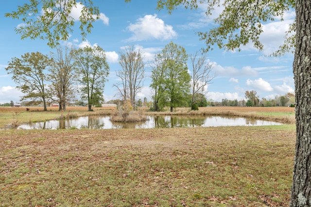 view of yard featuring a water view