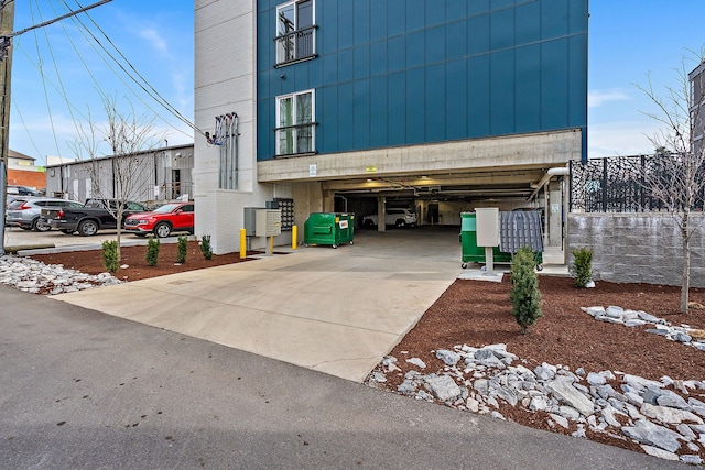 exterior space with a mail area