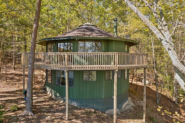 exterior space with a wooden deck