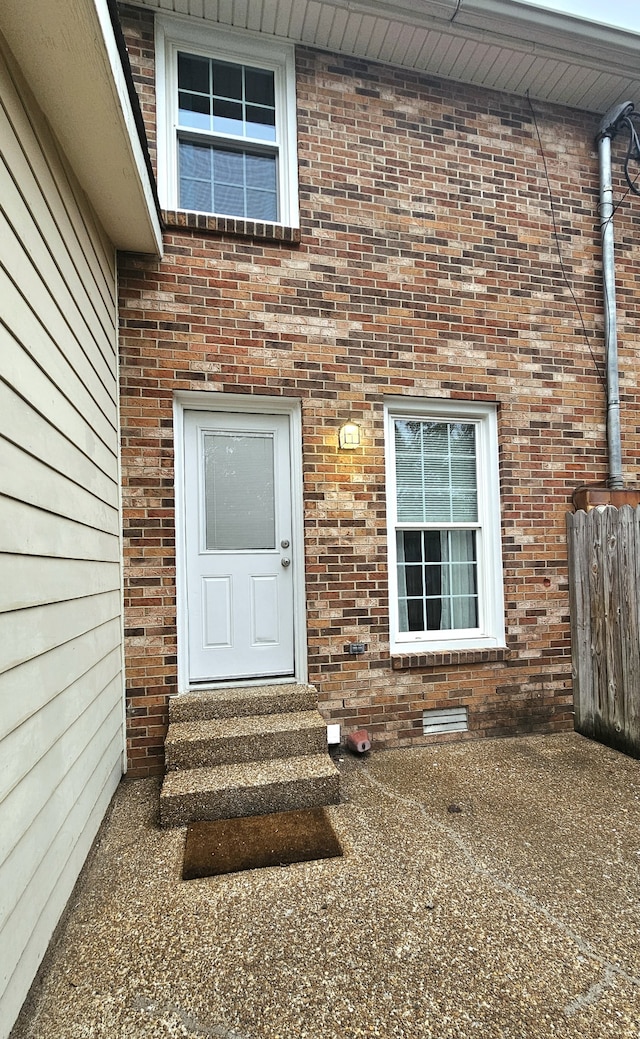 view of doorway to property