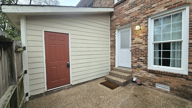 view of doorway to property