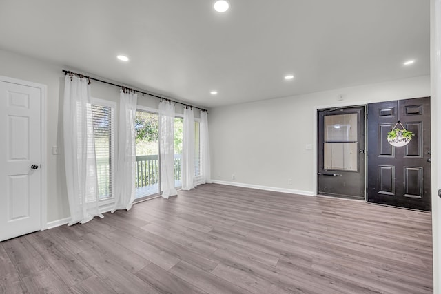 interior space with light wood-type flooring