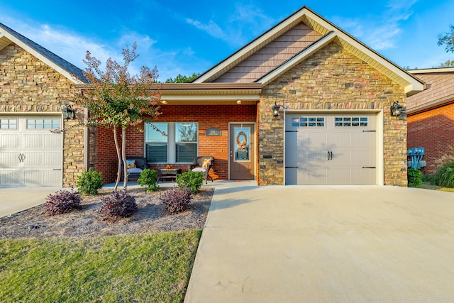 view of front of home featuring a garage