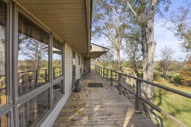 view of wooden deck