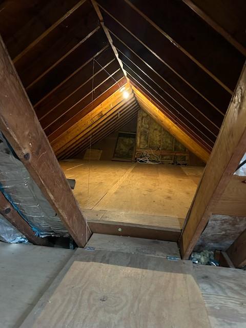 view of attic