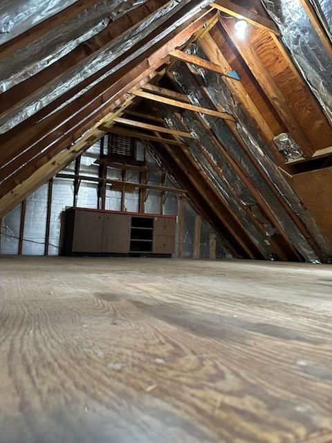 view of attic