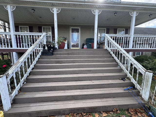 exterior space featuring a porch