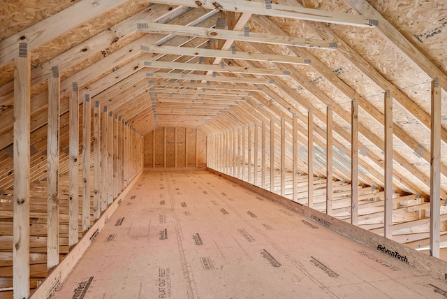 view of attic