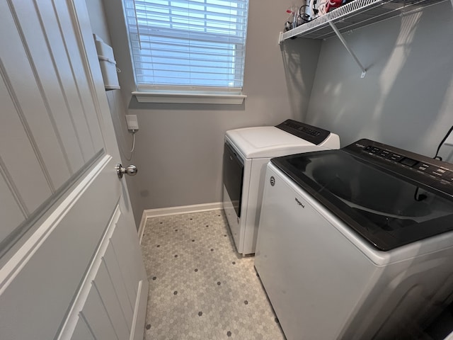 laundry room featuring washer and dryer