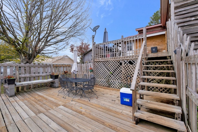 view of wooden deck