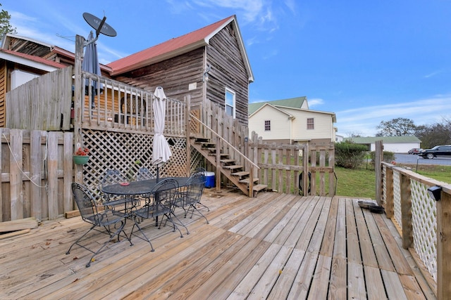 view of wooden terrace