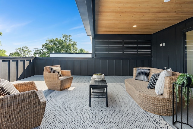 view of patio / terrace featuring an outdoor living space