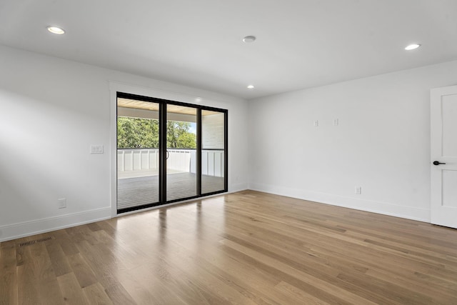 empty room featuring light wood-type flooring