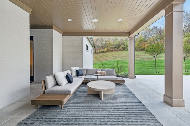 view of patio / terrace featuring outdoor lounge area