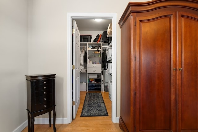 interior space featuring light hardwood / wood-style flooring