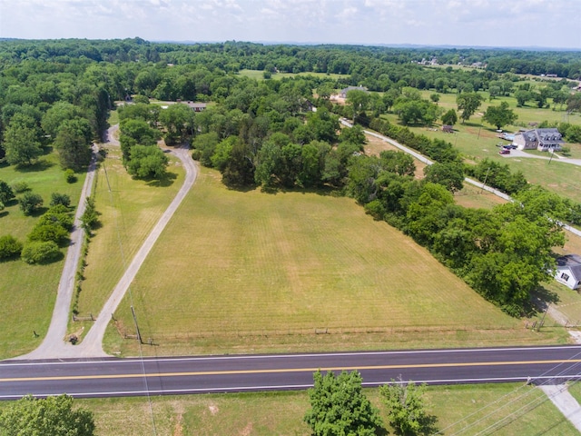 aerial view with a rural view