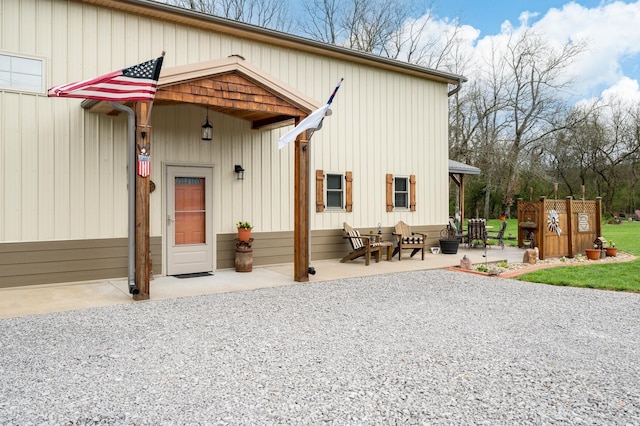 rear view of property with a patio area