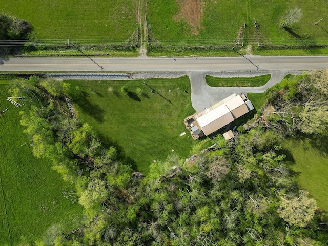 aerial view with a rural view