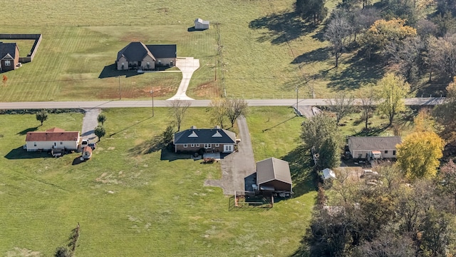 drone / aerial view featuring a rural view