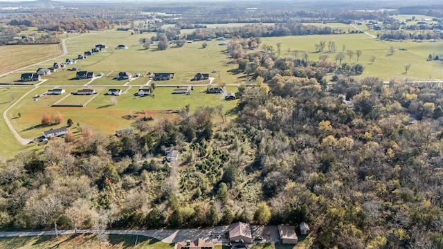 aerial view with a rural view