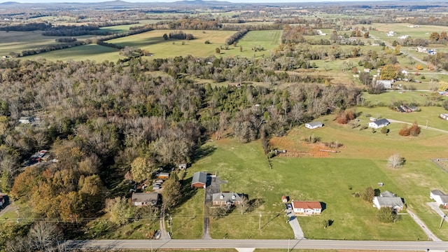 drone / aerial view with a rural view