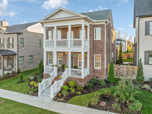 view of greek revival inspired property