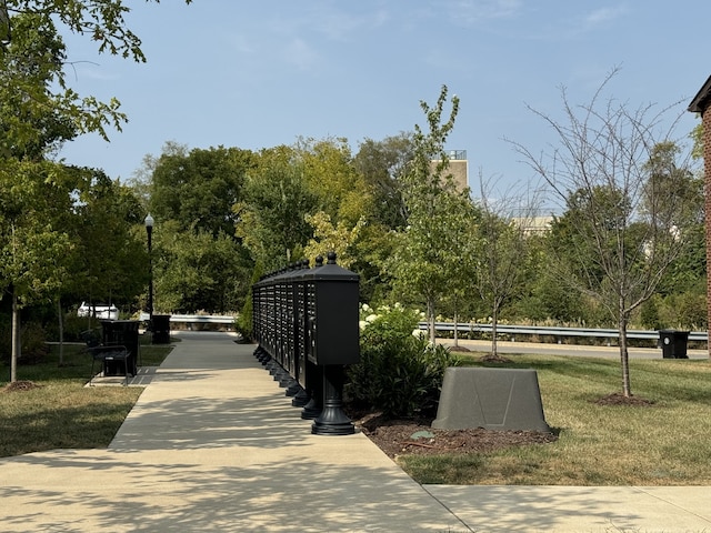 surrounding community featuring a mail area