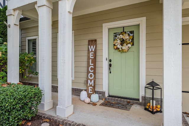 view of doorway to property