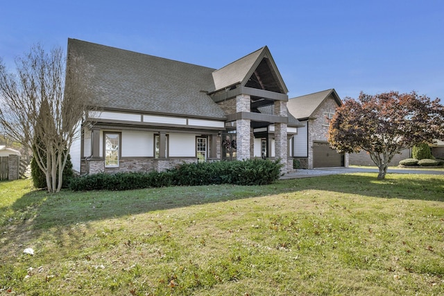 view of front of home with a front yard