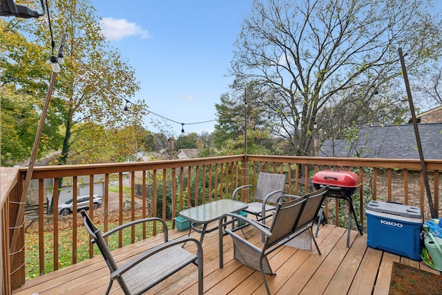 view of wooden deck