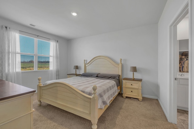 view of carpeted bedroom