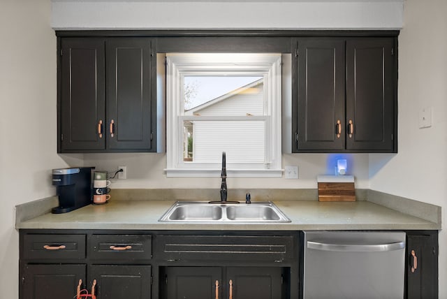 kitchen featuring stainless steel dishwasher and sink