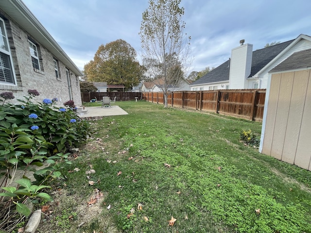 view of yard featuring a patio area