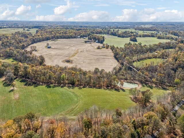 bird's eye view featuring a rural view