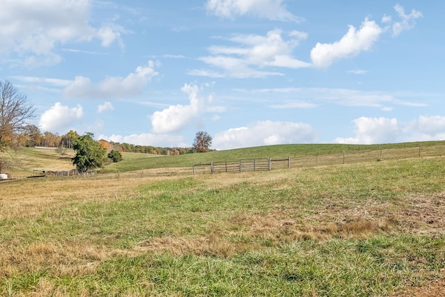 view of yard featuring a rural view