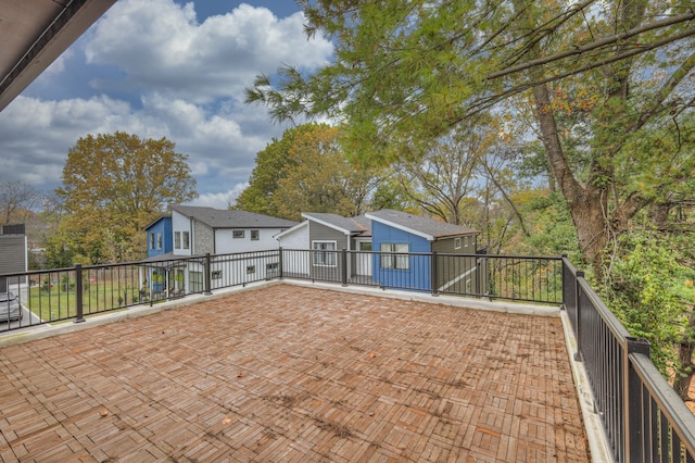 view of patio / terrace featuring an outbuilding