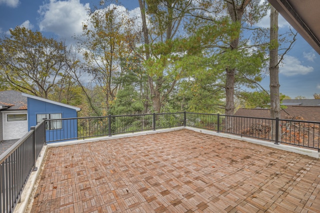 view of patio / terrace with a balcony