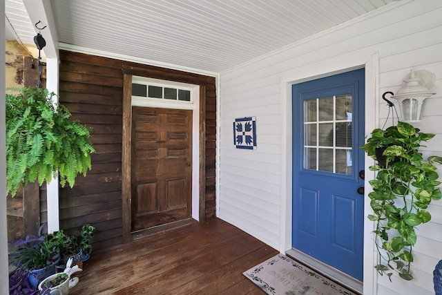 view of doorway to property