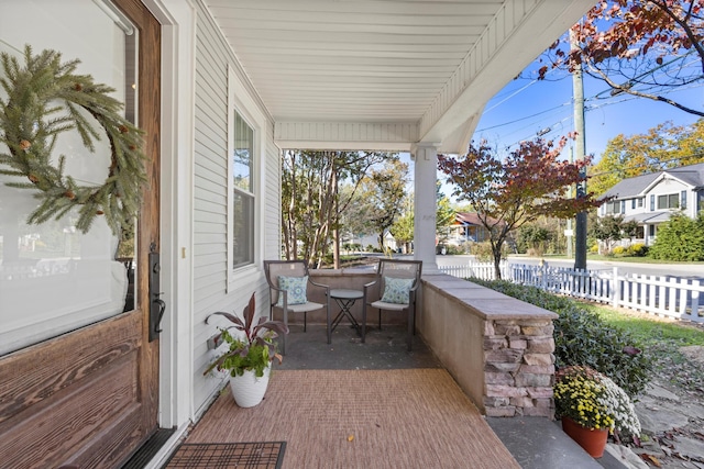 view of patio / terrace with covered porch