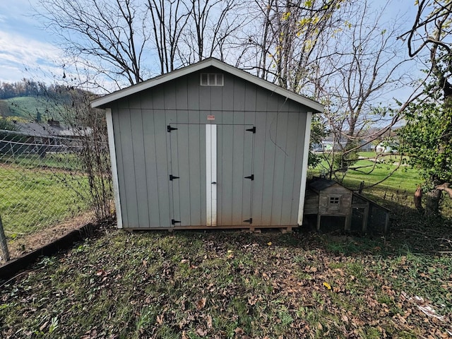 view of outdoor structure