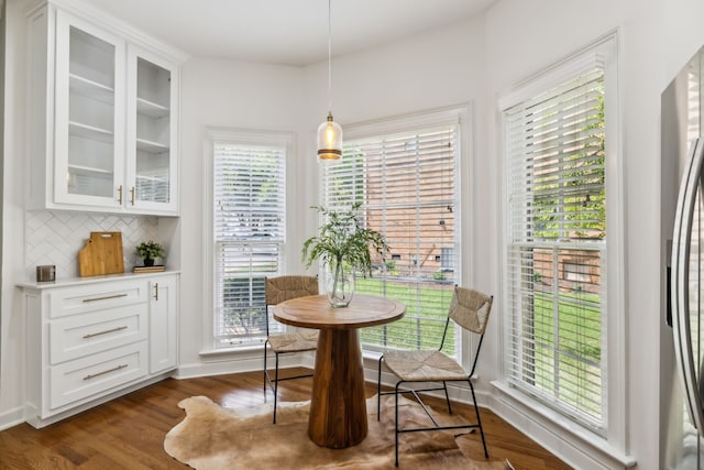 dining room featuring dark wood-type flooring