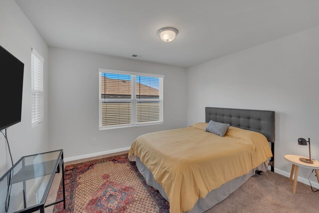 bedroom with carpet floors