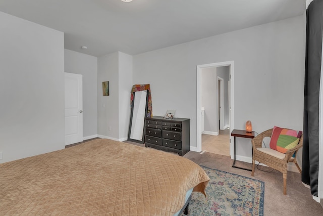 bedroom featuring carpet