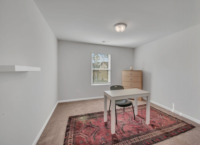 home office featuring carpet