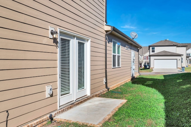 view of home's exterior featuring a yard