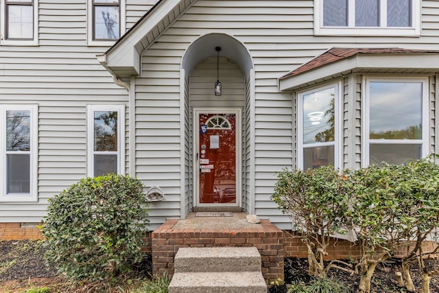 view of doorway to property